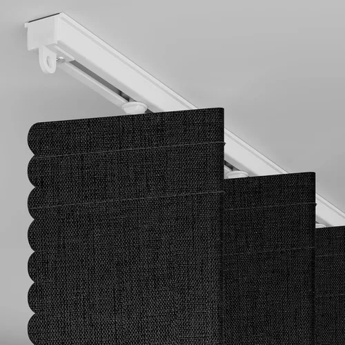Vista 2 de AJAZZ Cortinas 100% Opacas para Puertas Corredizas de Entrada, Puertas de Acordeón para Entrada, Cortina Magnética para Puerta de Dormitorio Sala