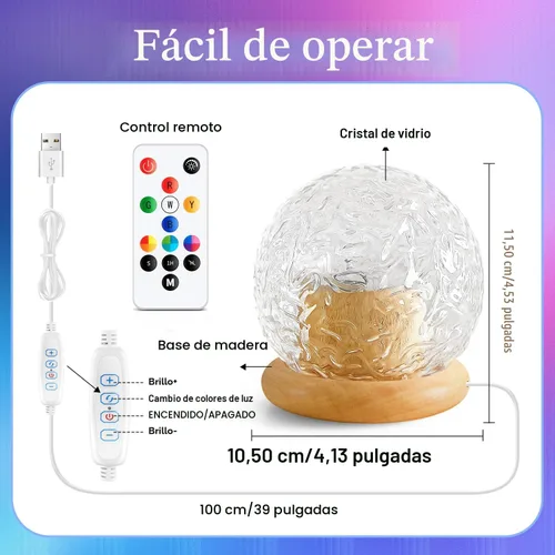 Vista 7 de Mubarek Proyector de luz de cristal, 216 modos de iluminación ambiental para dormitorio, control remoto y USB, luces de habitación para dormitorio