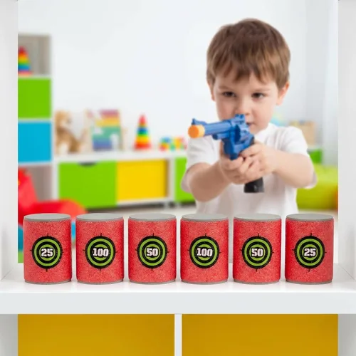 Vista 6 de TORMEN Latas de espuma suave Target Target Soft Bullet Targets Dart Foam Toy Gun Shoot Kid Toy Game Gift