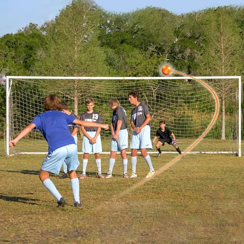 Vista 6 de Otto Simon Swerve KickerBall 736-0330 - Balón de fútbol original para curvas extremas, costuras reforzadas, bola de truco con giro, para niños