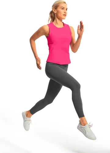 Vista 5 de Hiverlay Workout Tank Tops for Women Sleeveless Athletic Cropped Tank Top Sports Gym Muscle Running Shirts