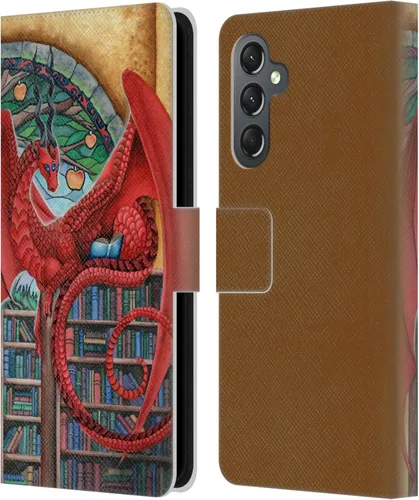 Vista 256 de Head Case Designs Officially Licensed Carla Morrow Galactic Entrancement Dragons Leather Wallet Case Compatible with Samsung Galaxy A07 4G
