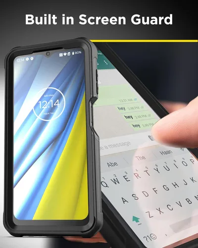 Vista 7 de Falcon - Funda diseñada para Samsung Galaxy A13 5G con protector de pantalla de vidrio templado y funda de clip para cinturón, funda protectora