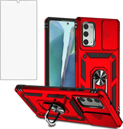 Vista 8 de Asuwish Funda de teléfono para Samsung Galaxy Note 20 5G con cubierta deslizante para cámara de vidrio templado, protector de pantalla de vidrio