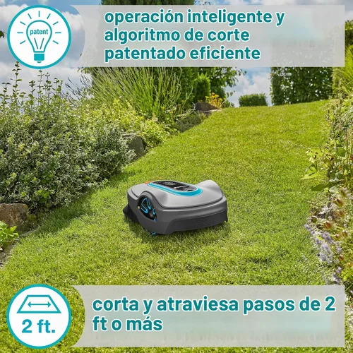 Vista 4 de GARDENA 15101-41 SILENO Life - Cortacésped robótico automático, con aplicación Bluetooth y cable delimitador, uno de los más silenciosos de su