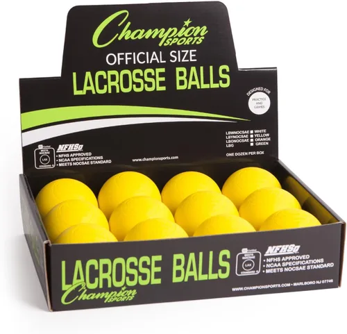 Vista 18 de Champion Sports Lacrosse Balls - Tamaño y peso oficiales, aprobado por la NCAA y NFHS, certificado SEI - Profesional y juvenil juego y práctica
