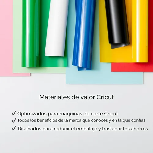 Vista 7 de Cricut® Value Iron-On, Muestra de Arcoíris - 30 cm x 30 cm (20 unidades) - Vinilo de Transferencia de Calor HTV