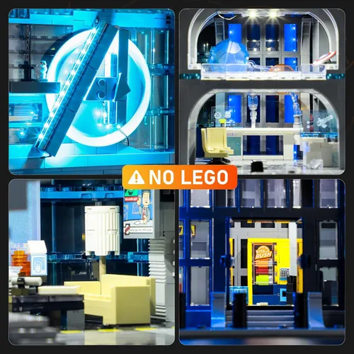 Vista 2 de LIGHTAILING Luz para Lego- 76269 Avengers-Tower - Kit de iluminación LED compatible con el modelo de bloques de construcción Lego - NO incluido
