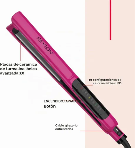 Vista 5 de Revlon Smooth Brilliance Plancha de cabello de cerámica Desliza suavemente y estilo ultra elegante, (1 pulgada)