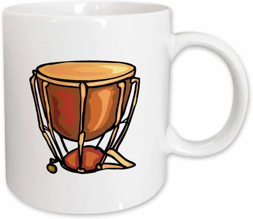 Vista 12 de 3dRose Timpani Jagged Realistic Image - Taza de dos tonos, 11 onzas, color negro