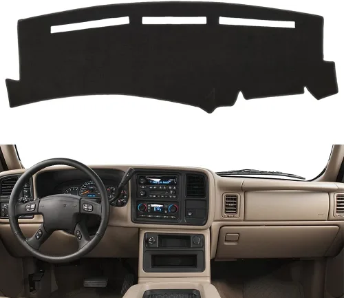 Vista 12 de Cubierta de Tablero a Medida para Chevy Chevrolet Silverado/GMC Sierra C1500 C2500 C3500 K1500 K2500 K3500 de 1997-2000, GMC Yukon/Chevy Tahoe