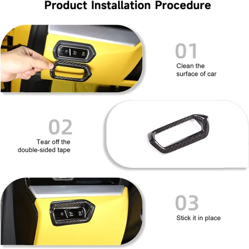 Vista 3 de TOYCIDFG Cubierta de marco de botones para interruptor de salpicadero de automóvil Lamborghini Urus 2018-2023, accesorios de decoración