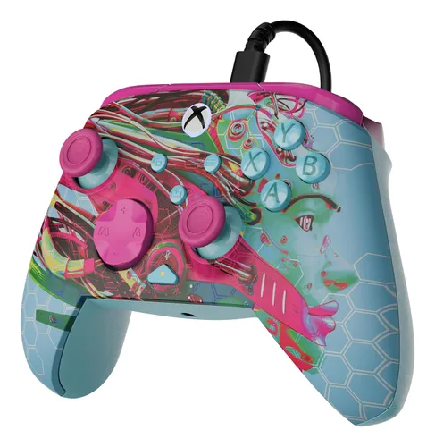 Vista 7 de Turtle Beach Rematch Advanced Wired Gaming Controller Licensed for Xbox Series X S, Xbox One, Windows PC - Glow, Remappable Buttons, Hair Triggers