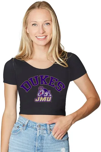 Vista 5 de Lojobands Camiseta corta ajustada para mujer, hecha en Estados Unidos, talla única