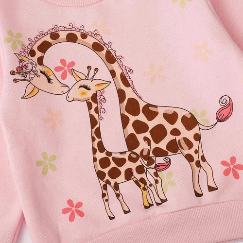 Vista 63 de Sudaderas para niñas pequeñas, cuello redondo, sin botones, de manga larga, para invierno, casual, ropa 2T-7T, Dinosaurio