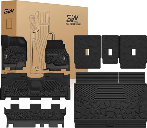 Vista 13 de 3W Alfombrillas para Ford F-150 2015-2025 y F150 Lightning SuperCrew 2022-2025 (sin almacenamiento plano plegable), TPE para todo tipo de clima