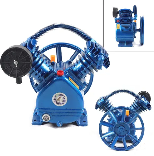 Vista 9 de Bomba de compresor de aire,2.2KW 3HP 175PSI doble pistón V estilo bomba de compresor de aire,Cabeza de bomba de compresor de aire de doble etapa