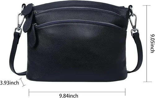 Vista 4 de HESHE Bolsos cruzados para mujer, bolsos de cuero pequeños, bolsos cruzados, bolso de hombro, bolso de mano para mujer
