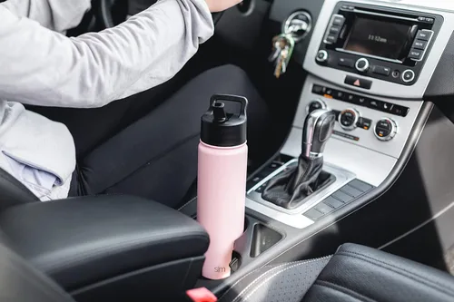 Vista 5 de Simple Modern botella de agua con tapa con pajita, termo de acero inoxidable con aislamiento al vacío, taza de metal reutilizable, sin BPA, a prueba