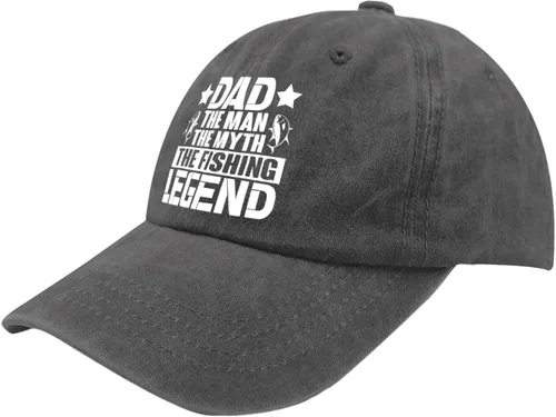 Vista 2 de Dad The Man The Myth The Fishing Legend hat dad Hats Pigment Black Womens Bucket hat Gifts for Dad Baseball Hat