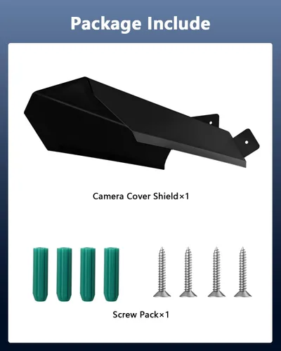 Vista 2 de OOSSXX Cámara de seguridad universal Sun Rain Cover Shield Protective Roof