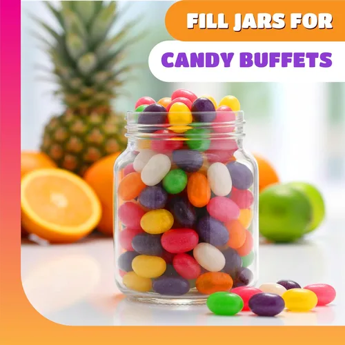 Vista 6 de Jelly Beans, caramelos masticables, sabores surtidos de frutas y regaliz