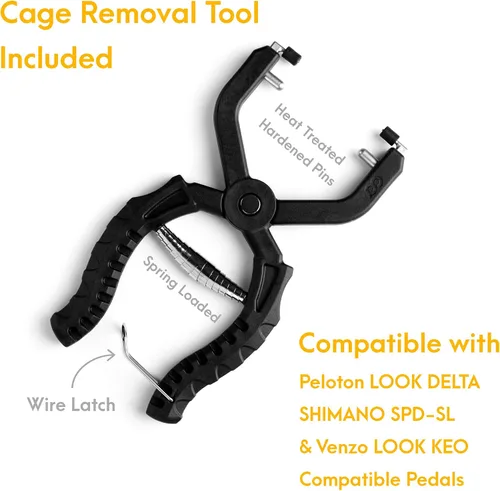 Vista 5 de Venzo Clips para dedos de bicicleta para bicicleta, adaptadores de pedal de bicicleta de ejercicio para interiores, compatible con pedal