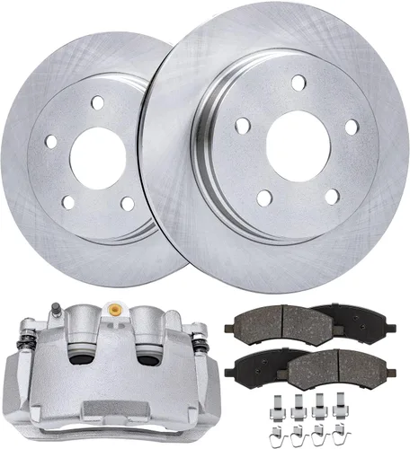 Vista 47 de Detroit Axle - Rotores de freno para Nissan NV2500 NV3500 NV1500 NV1500 2012-2021, repuesto de rotores de freno de disco: rotor delantero de 14.17