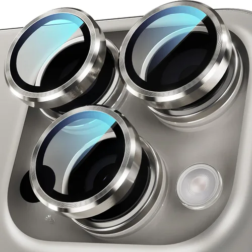 Vista 37 de YWXTW Diseñado para iPhone 14 Pro/iPhone 14 Pro Max Protector de Lente de Cámara Brillante, [Nuevo Diseño con Purpurina] Vidrio Templado de Metal