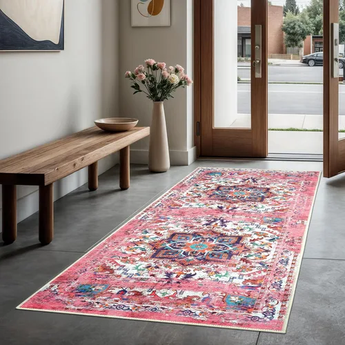 Vista 364 de GLN Rugs Traditional Collection - Alfombra de felpilla lavable a máquina, tradicional lavable, antideslizante, alfombra de felpilla de pelo corto