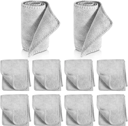 Vista 12 de 10 piezas de kit de paños para pulir zapatos con aplicadores para brillo, paños de limpieza para zapatos de cuero y botas, paños de microfibra