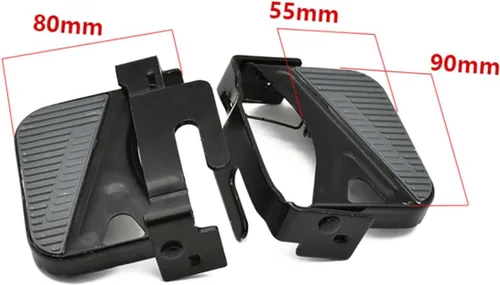 Vista 2 de VANZACK 1 par de pedales plegables reposapiés bicicleta reposapiés bicicleta asiento niños bicicleta para niños+bicicletas pedales de asiento