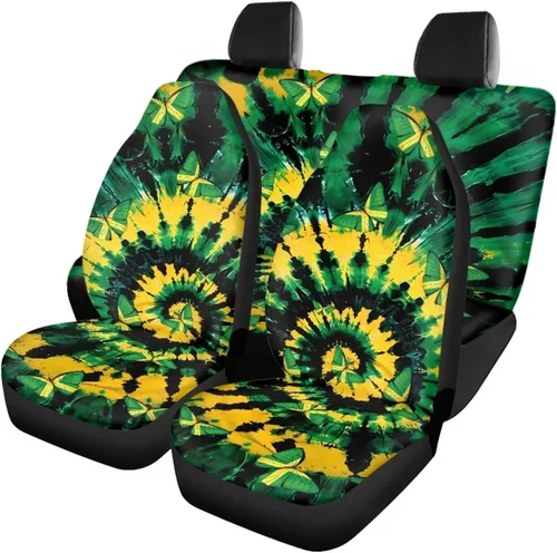 Vista 33 de Howilath 250 USA Anniversary - Juego de 4 fundas de asiento de automóvil de ajuste universal para asientos delanteros y traseros para uso en todas