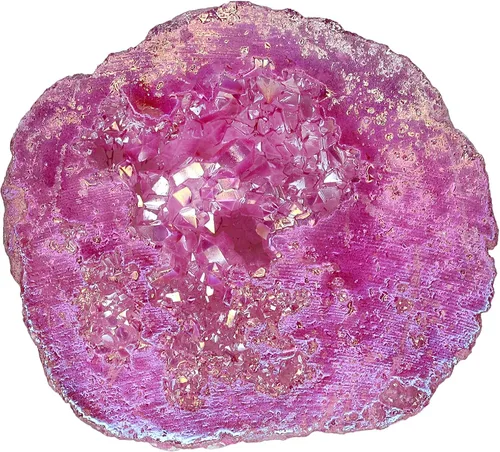 Vista 8 de Nupuyai Grupo de geoda de cristal de cuarzo con revestimiento de titanio irregular natural para Reiki Rock Crystal Mineral Espécimen para decoración