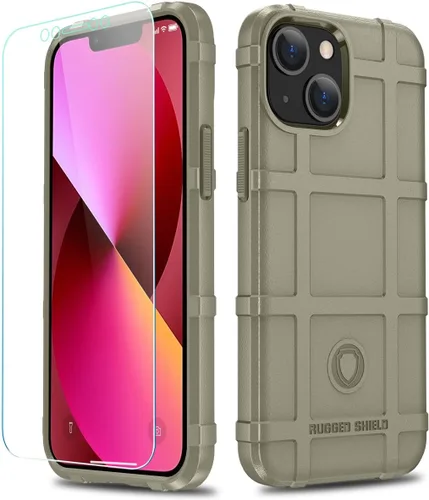 Vista 24 de Funda para iPhone 13, Rugged Shield 8 pies a prueba de caídas TPU Armadura gruesa Funda protectora táctica compatible con iPhone 13 (6.1 pulgadas)
