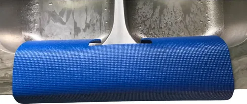 Vista 11 de Protector de bordes para fregadero de cocina de un solo fregadero (13.5" x 23") - Gris