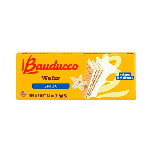 Vista 5 de Bauducco Galletas de oblea, chocolate y avellana, porción individual, 14.1 onzas (paquete de 10), obleas crujientes envueltas individualmente