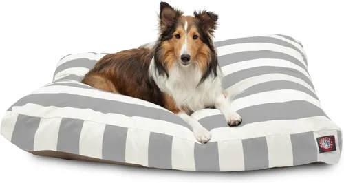 Vista 15 de Majestic Pet Cama rectangular grande para perros con rayas lavable, cama antideslizante y cómoda para mascotas, cama para perros con funda extraíble