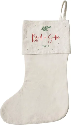 Vista 13 de The Cotton & Canvas Co. calcetín de Navidad para regalos, bolsa de regalo y decoraciones navideñas