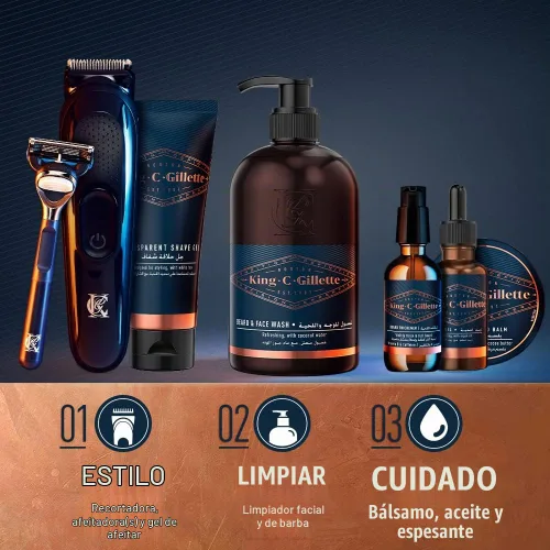 Vista 7 de King C. Gillette Gel de afeitado transparente para hombre con té blanco y aceite de argán, 5 onzas