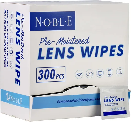 Vista 8 de Noble toallitas prehumedecidas para lentes envueltas individualmente, toallitas de limpieza de lentes y pantallas, ideales para lentes, teléfonos