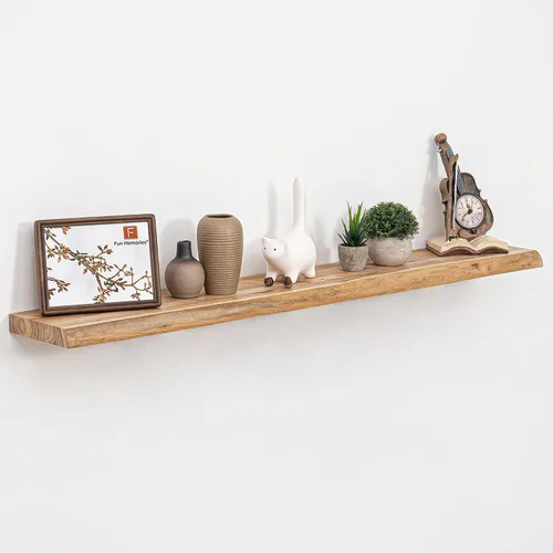 Vista 39 de Estantes flotantes para decoración de pared, estantes rústicos de madera recuperada de 24 x 8 pulgadas, estantes de montaje en pared resistentes