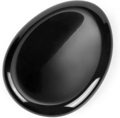 Vista 13 de Artistone Cristal de amatista para el pulgar, cristales curativos tallados, piedras de palma de bolsillo para ansiedad, alivio del estrés, meditación