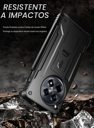 Vista 6 de Funda Poetic Revolution Compatible con OnePlus 12R 5G (2024), con protector de pantalla integrado, funciona con identificación por huellas