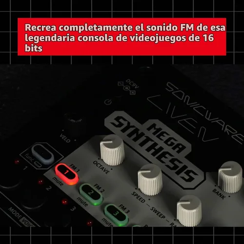 Vista 4 de Sonicware Liven MEGA SÍNTESIS [Compositor de Música de Juegos Retro] Recrea Completamente el Sonido Legendario de Esa Consola de Video Juegos de 16