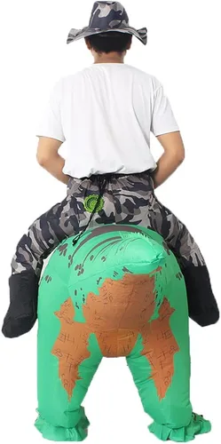 Vista 5 de Disfraces inflables de dinosaurio para adultos disfraz de Halloween de T-REX divertido disfraz de dinosaurio