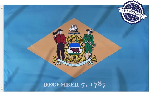 Vista 12 de Bandera del estado de Alabama de 3 x 5 pies para exteriores, doble cara, 3 capas, poliéster, AL Alabama, banderas con 2 ojales de latón