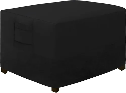 Vista 12 de Easy-Going Funda otomana para exteriores, funda impermeable para otomana de patio, funda resistente para muebles de exterior con asas acolchadas