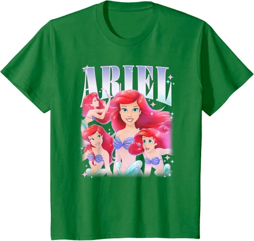 Vista 43 de Disney Camiseta de la princesa Ariel de la Sirenita Multi Pose, Negro