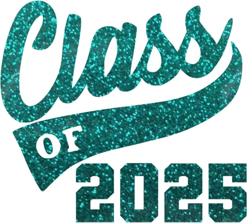 Vista 19 de Adhesivo de graduación para planchar en la clase de 2025, calcomanía para camiseta de secundaria universitaria, parche de graduación HTV